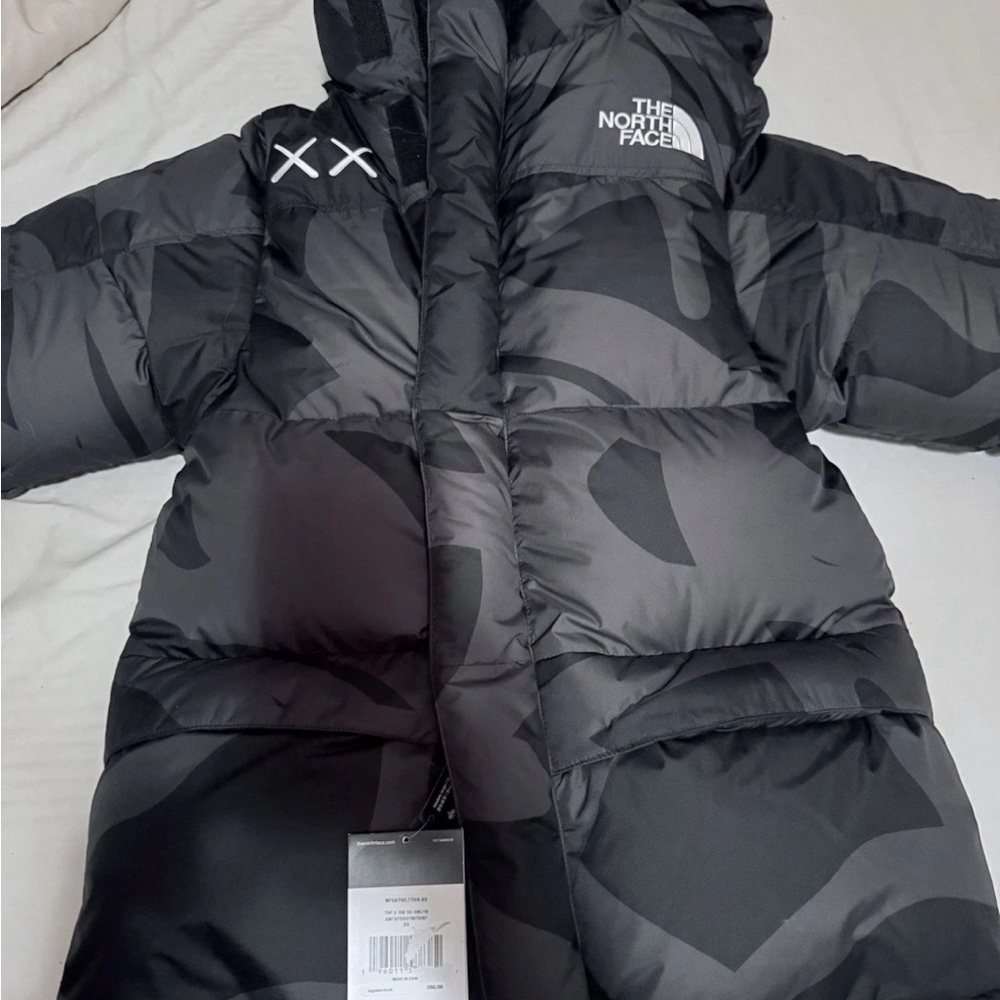 The North Face XX Kaws Collab Himalayan Parka Gray Camouflage Puffer Jacket